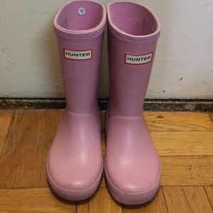 Hunter Rainboots Girls US 11/12 Pink